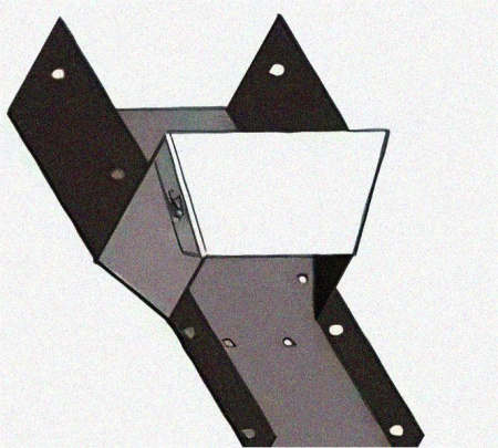 Лоток переходной замковый ЛПЗ 300х100-200х100 УХЛ1, горячее цинкование, S1,5