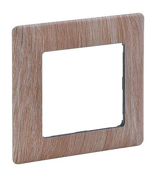 Valena LIFE Рамка горизонтальная 1-м . светлое дерево IP20 Legrand