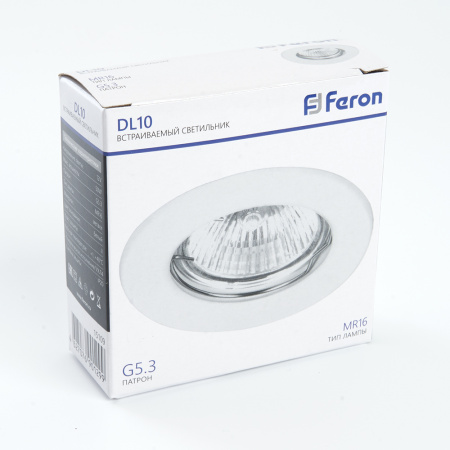Светильник встраиваемый Feron DL10 потолочный MR16 G5.3 белый
