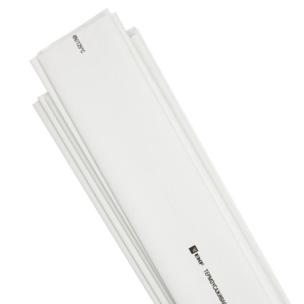 Термоусаживаемая трубка ТУТ нг 20/10 белая в отрезках по 1м PROxima EKF