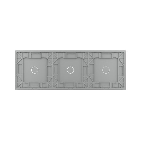Панель для трех одноклавишных выключателей серая Livolo