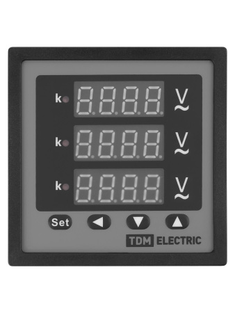 Цифровой вольтметр ЦП-В72х3 0-320кВ-0,5-Р (трехфазный) TDM