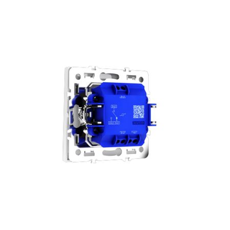 Проходной переключатель встраиваемый Voltum S70 одноклавишный 10А, (белый глянцевый)