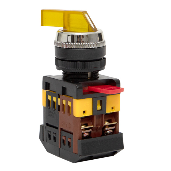 Переключатель ANLC-22 3P желтый с подсветкой 380В NO+NC PROxima EKF