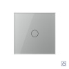 Сенсорный выключатель с таймером 1 клавиша 1 модуль Серый Livolo