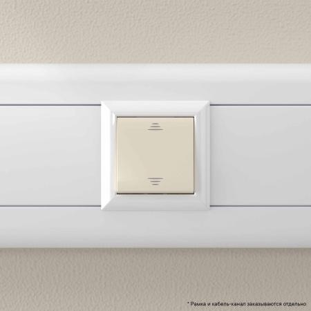 Перекрестный переключатель одноклавишный модульный, "Avanti", "Ванильная дымка", 2 модуля DKC