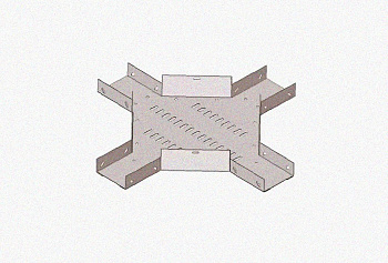 Лоток крестообразный замковый глухой КМЗГ 300х100 УТ1,5, горячее цинкование, S1,0
