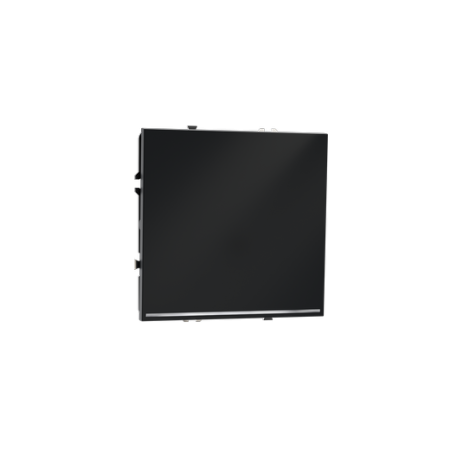 Выключатель встраиваемый Voltum S70 одноклавишный с подсветкой 10А, (черный матовый)