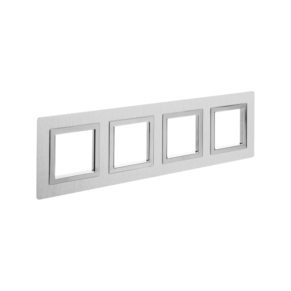 Рамка из алюминия, "Avanti", серая, 4 поста (8 мод.) DKC