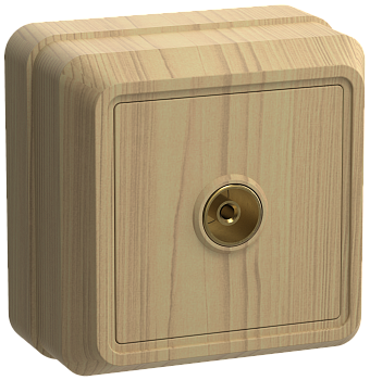 Розетка 1-местная ОУ телевизионная РТВ20-ОС ОКТАВА сосна IEK Розетка 1-местная ОУ телевизионная РТВ20-ОС ОКТАВА сосна IEK