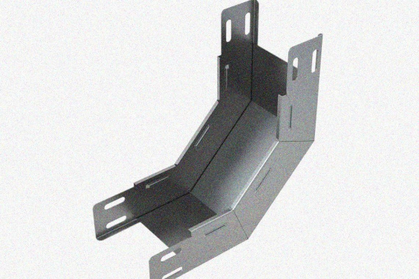 Лоток замковый глухой КСЗГ 100х80-90 УТ1,5 для поворота трассы вниз на 90, горячее цинкование, S1,0