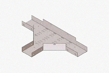 Лоток тройниковый замковый перфорированный ОТЗ 400х80 УТ1,5, горячее цинкование S1,5