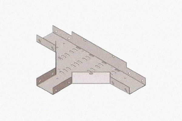 Лоток тройниковый замковый перфорированный ОТЗ 400х80 УТ1,5, горячее цинкование S1,5