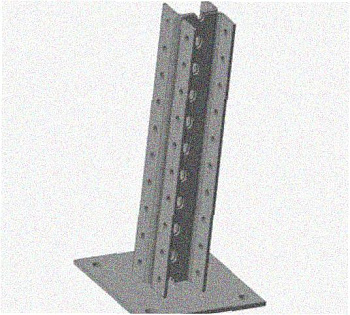 Стойка напольная (потолочная) сдвоенная СНПС3000 УХЛ1,горячее цинкование, S2,5