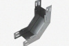Лоток замковый глухой КПЗГ 200х50-45 УТ1,5 для поворота трассы вверх на 45, оцинкованный лист, S1,5