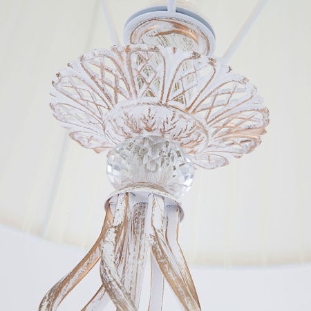 Торшер с абажуром 1*E14 40Вт белый с золотом IP20 Selesta (01003/1 белый с золотом) Eurosvet