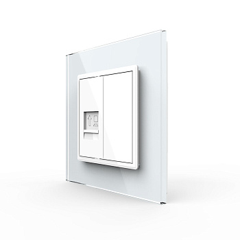 Розетка КОМП RJ-45 Белая Livolo