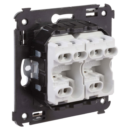 Переключатель двухклавишный в стену, "Avanti", "Белое облако" DKC