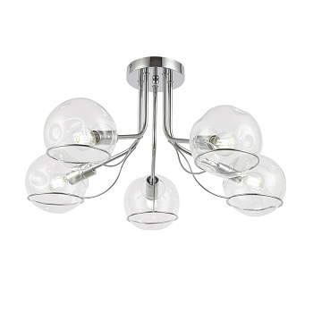 Люстра потолочная Хром/Прозрачный E14 5*40Вт SLE102502-05 EVOLUCE