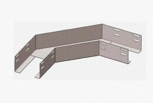 Лоток угловой замковый перфорированный КГЗ 100х110-90 УТ1,5 поворот на 90, горячее цинкование, S1,5