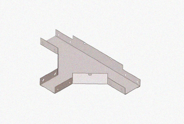 Лоток тройниковый замковый перфорированный ОТЗ 250х65 УТ1,5, горячее цинкование, S1,5