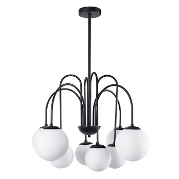 Люстра на штанге MEBSUTA E14 40Вт 220В стекло белый/черный Arte Lamp 