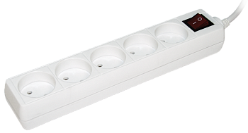 Удлинитель У5К-выкл. 5 мест 2P/5м 2х0,75мм2 10А/250В IEK