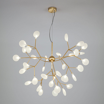 Умный подвесной светильник 36*G4 3Вт перламутровое золото IP20 Foglia (342 золото / белый) Bogate's