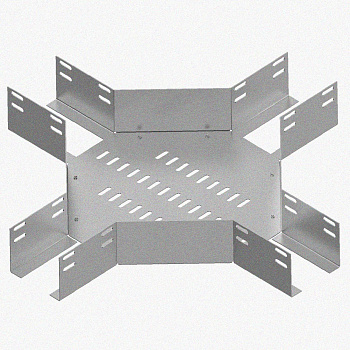 Лоток крестообразный перфорированный КМ 500х100 УТ1,5, горячее цинкование S1,5
