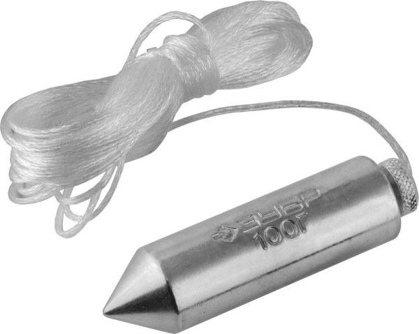 Отвес "Мастер" строительный со шнуром, в пластиковом контейнере,100 г ЗУБР