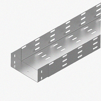 Лоток монтажный цельный перфорированный ЛМЦ200х65х2000 УХЛ1, горячее цинкование, S1,5