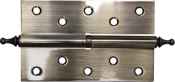 Петля дверная разъемная "ЭКСПЕРТ", 1 подшипник, цвет ст. латунь (AB), правая, с крепежом, 125х75х2,5мм,2шт ЗУБР