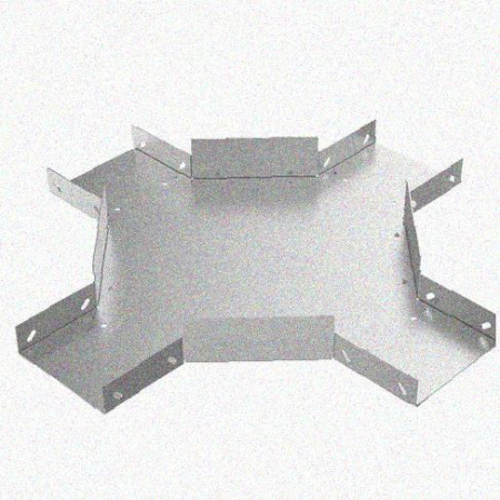 Лоток крестообразный замковый глухой КМЗГ 400х80 УТ1,5, горячее цинкование, S1,5