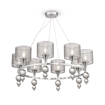 Люстра 8*E14 40Вт Хром IP20 Lauren FR5093PL-08CH Freya