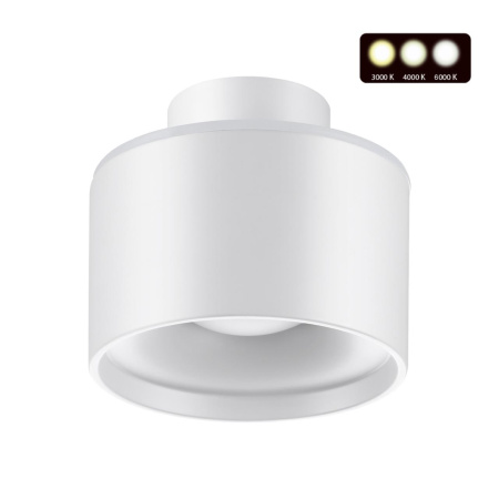 Св-к накл.с перекл.цв.темп.IP20 LED 3000К/4000К/6000К 12W вниз+3W вверх бел GIRO NOVOTECH