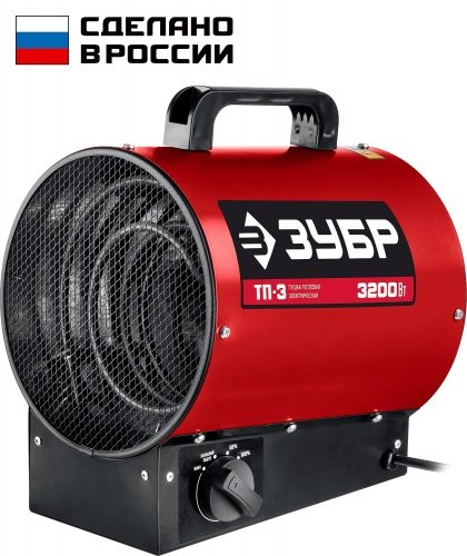 Тепловая пушка электрическая ТП-3 3,2 кВт ТЭН ЗУБР