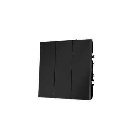 Выключатель встраиваемый Voltum S70 трехклавишный 10А, (графит)