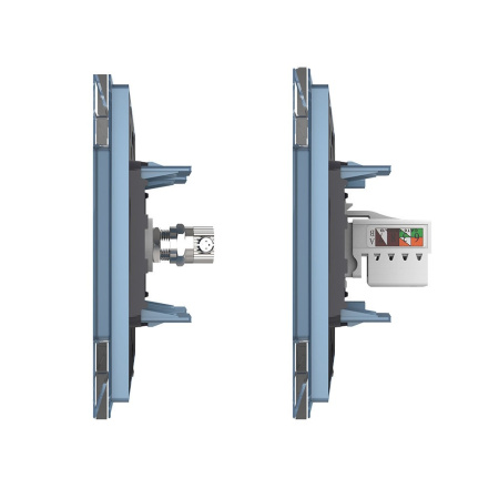Розетка ТВ/КОМП RJ-45 Синяя Livolo