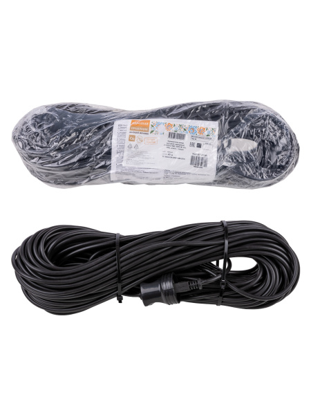 Удлинитель-шнур силовой народный У-12008 ПВС 2200 Вт б/з, 40м, штепс. гнездо TDM