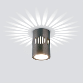 Накладной светодиодный светильник с подсветкой 7Вт 4200К графит IP20 (a053601) Elektrostandard