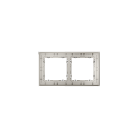 Рамка стеклянная Voltum S70 на 2 поста, (кашемир, стекло)