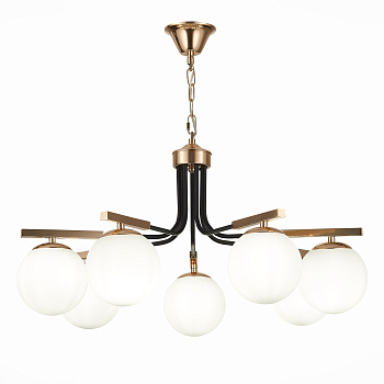 Люстра подвесная Французское золото, Черный/Белый E14 7*40Вт SLE106803-07 EVOLUCE