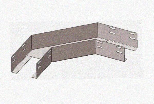 Лоток угловой перфорированный КГ 100х65-90 УХЛ1 поворот на 90, горячее цинкование S1,5