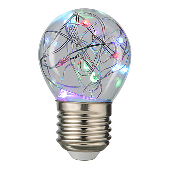 Филаментная светодиодная лампа GLDEN-G45SW-1-230-E27-RGB General