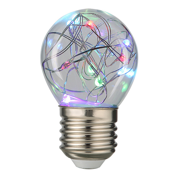 Филаментная светодиодная лампа GLDEN-G45SW-1-230-E27-RGB General