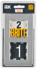 BRITE Рамка 2-мест. РУ-2-1-Бр металл алюм. RE IEK