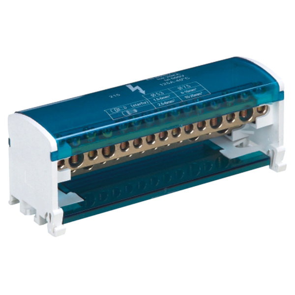 Шины на DIN-рейку в корпусе (кросс-модуль) 2х15 L+PEN LD505-215 STEKKER