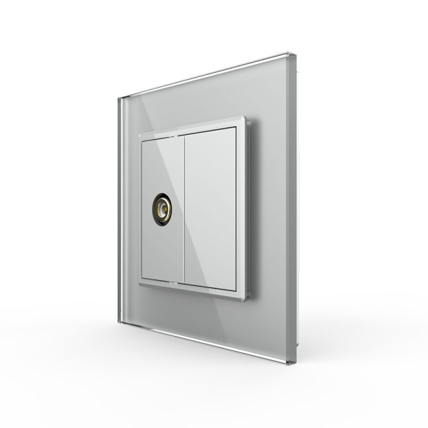 Розетка видео RCA "тюльпан" Серая Livolo Розетка видео RCA "тюльпан" Серая Livolo