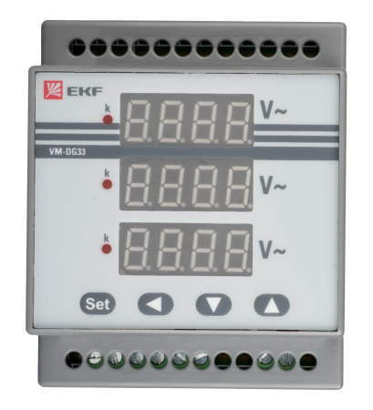 Амперметр AD-G33 цифровой на DIN трехфазный (без поверки) PROxima EKF
