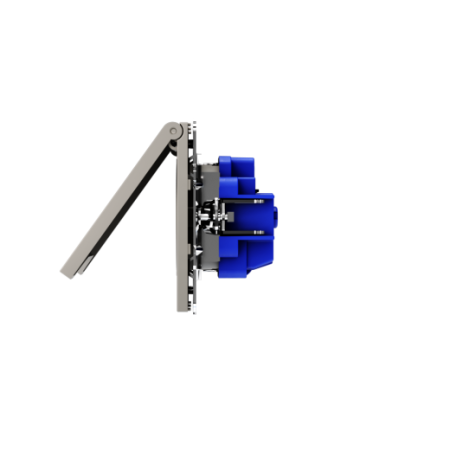 Розетка встраиваемая Voltum S70 с заземлением, защитными шторками и крышкой 16А, (кашемир)